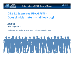 DB2 11 Expanded RBA/LRSN - The Baltimore/Washington DB2