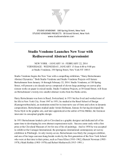 Studio Vendome Launches New Year with Rediscovered Abstract