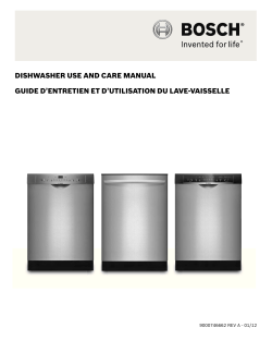 dishwasher use and care manual guide d`entretien