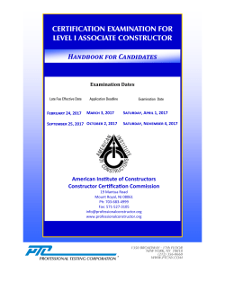 Certification Examination for Level I