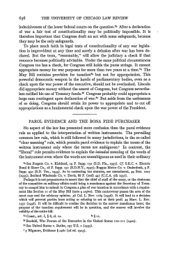 Parol Evidence and the Bona Fide Purchaser