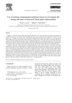 Use of mining-contaminated sediment tracers to