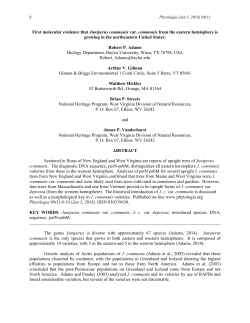 First molecular evidence that Juniperus communis var