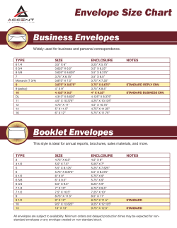 Envelope Size Chart