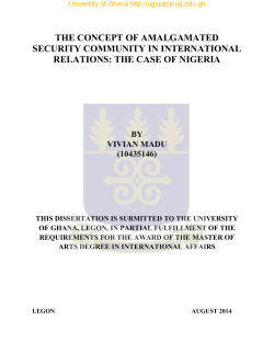 the concept of amalgamated security community in