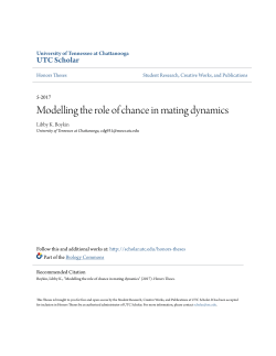 Modelling the role of chance in mating dynamics