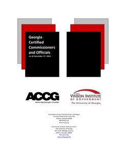 Georgia Certified Commissioners and Officials