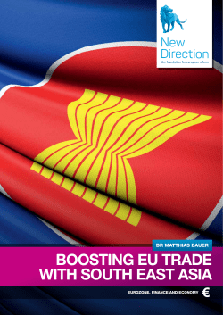 BOOSTING EU TRADE WITH SOUTH EAST ASIA