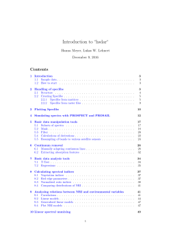 Introduction to ``hsdar``