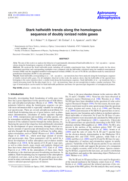 Stark halfwidth trends along the homologous sequence of doubly