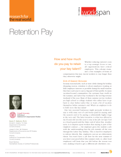 Retention Pay - Cornell University ILR School
