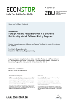 Foreign Aid and Fiscal Behavior in a Bounded