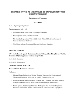 Conference program  - The Religious Studies Project