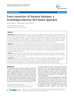 Event extraction of bacteria biotopes: a knowledge