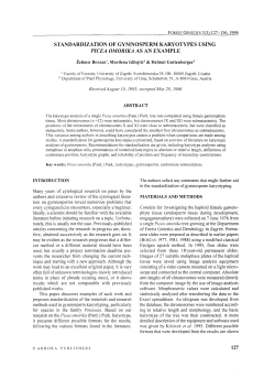 STANDARDIZATION OF GYMNOSPERM KARYOTYPES USING