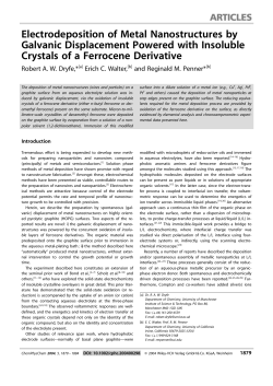 Electrodeposition of Metal Nanostructures by Galvanic