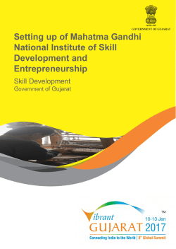 Setting up of Mahatma Gandhi National Institute of Skill