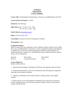 AS 206 - Manual Transmissions, Transaxles