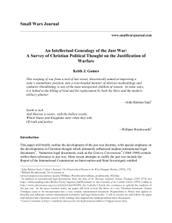 A Christian Genealogy of the Just War