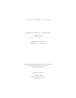 arthur holly compton - National Academy of Sciences