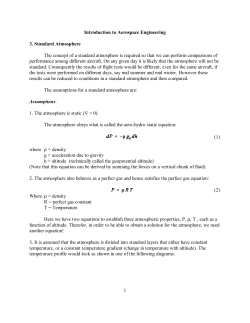 Standard Atmosphere Description