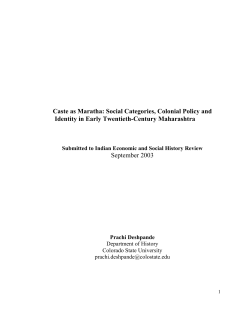 Caste as Maratha - MarathaSyndicate.org