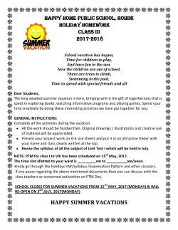 happy summer vacations - Happy Home Public School