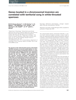 Genes located in a chromosomal inversion are correlated with