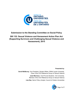 Submission to the Standing Committee on Social Policy Bill 132