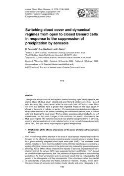 Switching cloud cover and dynamical regimes from open to closed