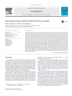 Paleomagnetic dating: Methods, MATLAB