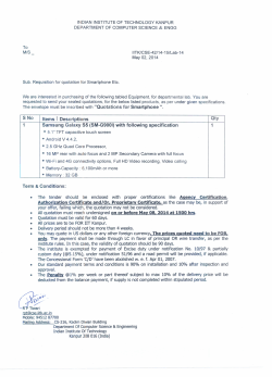 The envelope must be inscribed with "Quotations for