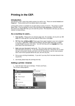 Printing in the CEP.