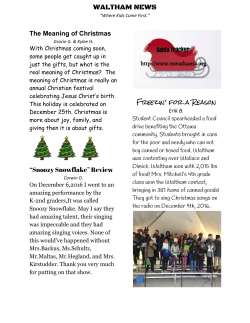 Christmas Edition - Waltham CCSD 185