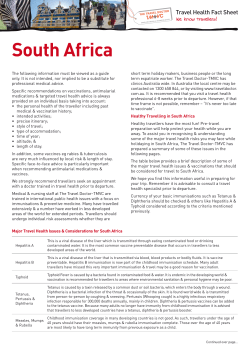 South Africa - Travel Doctor