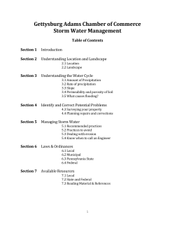 Stormwater Management Booklet - Gettysburg Adams Chamber of