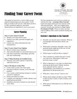 Finding Your Career Focus