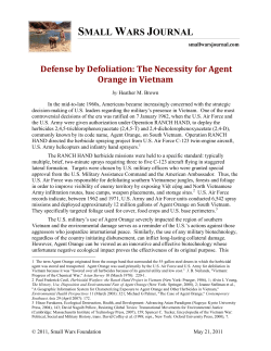The Necessity for Agent Orange in Vietnam