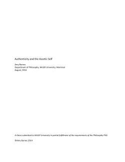 Authenticity and the Ascetic Self