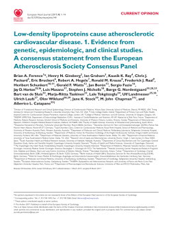 Low-density lipoproteins cause atherosclerotic cardiovascular