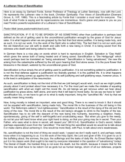 A Lutheran View Of Sanctification (Forde)