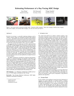 Estimating Performance of a Ray-Tracing ASIC Design