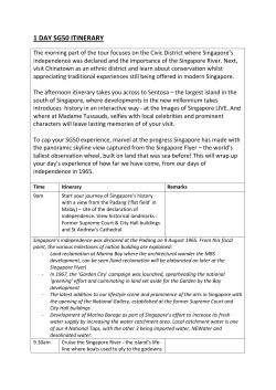 SG50 Sample Itinerary for 1 Day
