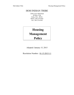 Housing Management Policy