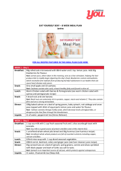 EAT YOURSELF SEXY &ndash; 8 WEEK MEAL PLAN Janine