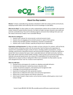 About Eco-Rep Leaders - Coastal Carolina University