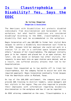 Is Claustrophobia a Disability? Yes, Says the EEOC