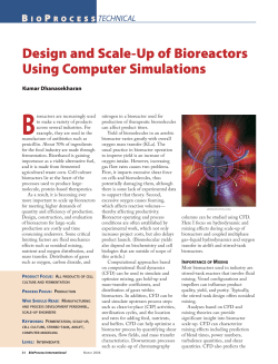 Design and Scale-Up of Bioreactors Using Computer Simulations
