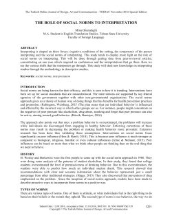 the role of social norms to interpretation