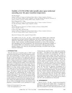 Stability of ZrTiCuNiBe bulk metallic glass upon isothermal